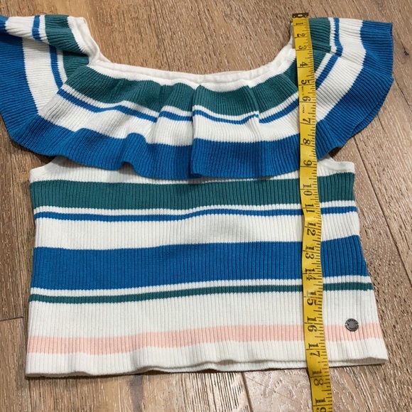 Roxy Extra Topical Love off The Shoulder Crop Top-Small - Picture 6 of 8